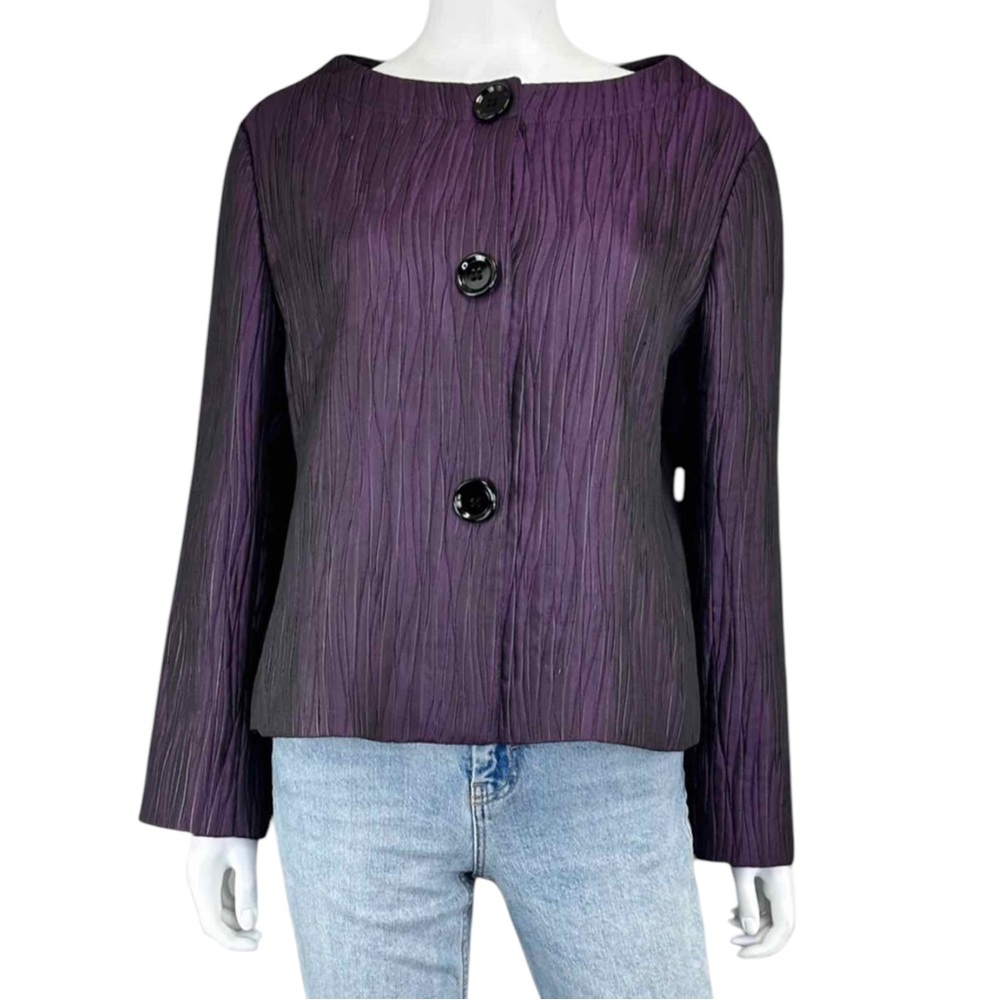 LAFAYETTE 148 NEW YORK Purple Long Sleeve Dress Jacket Size L A0047